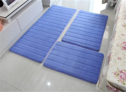 Memory Foam Floor Mat Seat Cushion Bath Mat 3 Piece Set