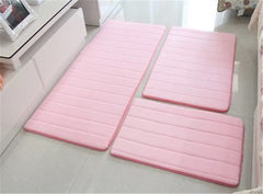 Memory Foam Floor Mat Seat Cushion Bath Mat 3 Piece Set