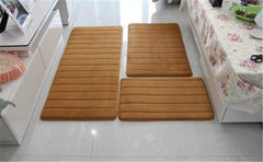 Memory Foam Floor Mat Seat Cushion Bath Mat 3 Piece Set