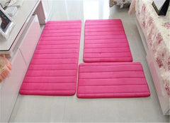 Memory Foam Floor Mat Seat Cushion Bath Mat 3 Piece Set