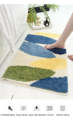 Microfiber top fast drying bath mat