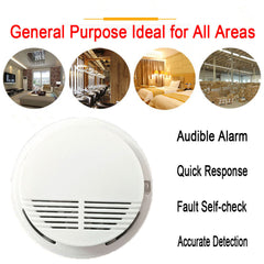 Smoke Alarm Detector Fire Gas Alarm Detector With Battery Photoelectric Sensor Alert Warning