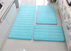 Memory Foam Floor Mat Seat Cushion Bath Mat 3 Piece Set