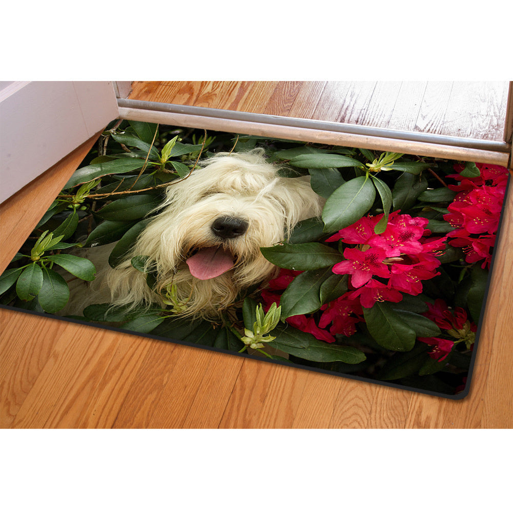 Animal Creative Printing Pet Mat Household Ottoman Cushion Non-slip Bath Mat