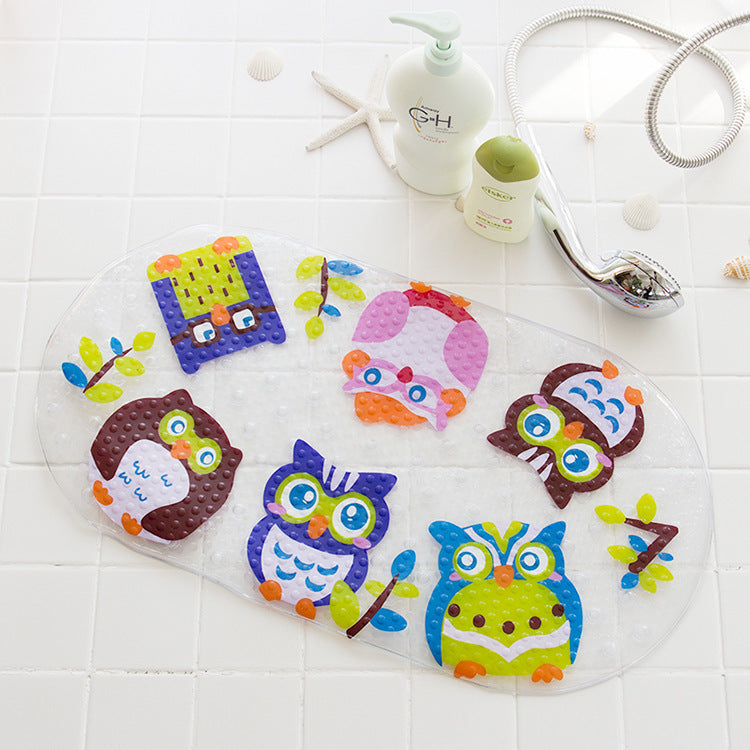 Shower Room Floor Mat Bathtub Children Cartoon Bath Mat With Suction Cup
