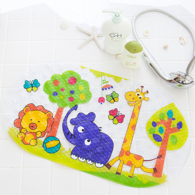 Shower Room Floor Mat Bathtub Children Cartoon Bath Mat With Suction Cup