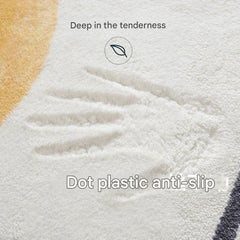 Fruit-Shaped Mat Quick-Drying Absorbent Faux Cashmere Bath Mat Anti-Slip Bathroom Mat Entrance Bathroom Doormat