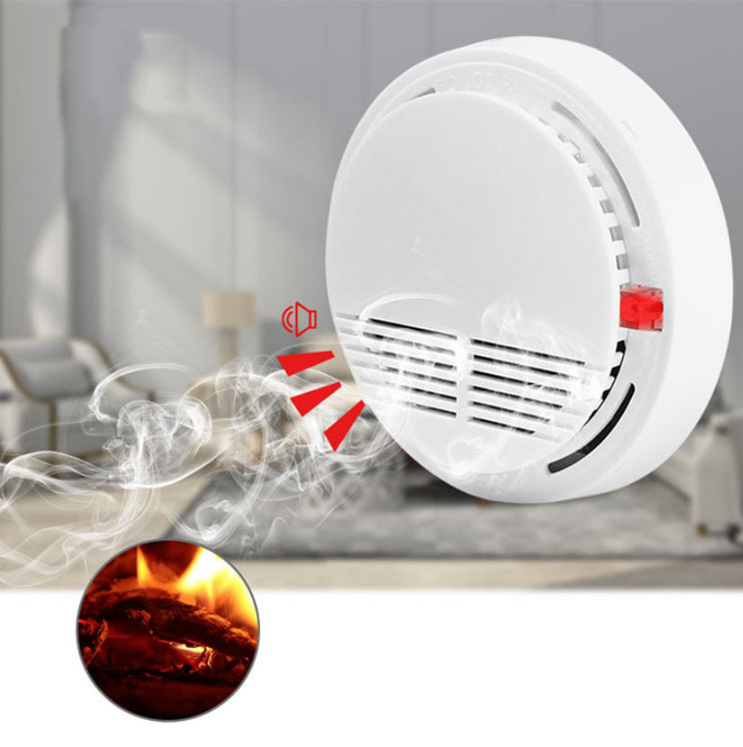 Smoke Detector Fire Gas Alarm Detector With Battery Photoelectric Sensor Alert Warning